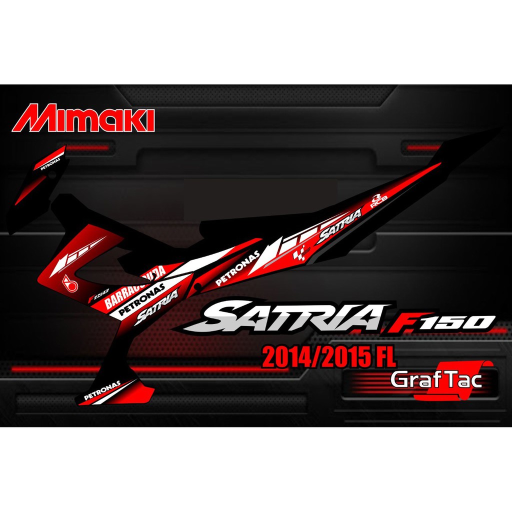 COD Aksesoris otomotif Variasi motor stiker striping decal dan emblem satria f150