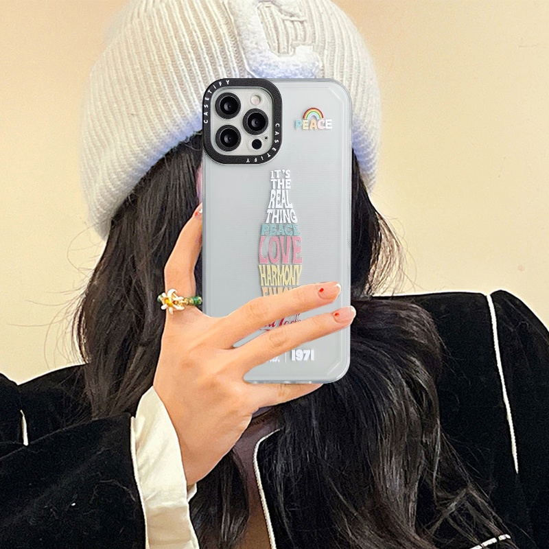 Creative Cocacola Pattern Phone Case Compatible for iPhone 13 11 12 pro max 6 6s plus 7plus 8plus X XR XS Max SE 2020 Soft Tpu Shockproof Camera Lens Protector Full Cover