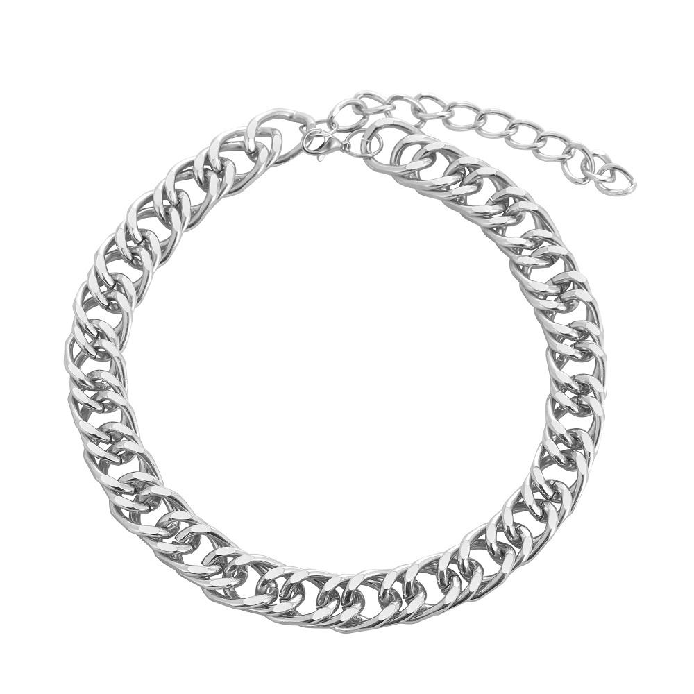 IFYOU Kalung Rantai Bahan Metal Gaya Vintage Punk Untuk Pria