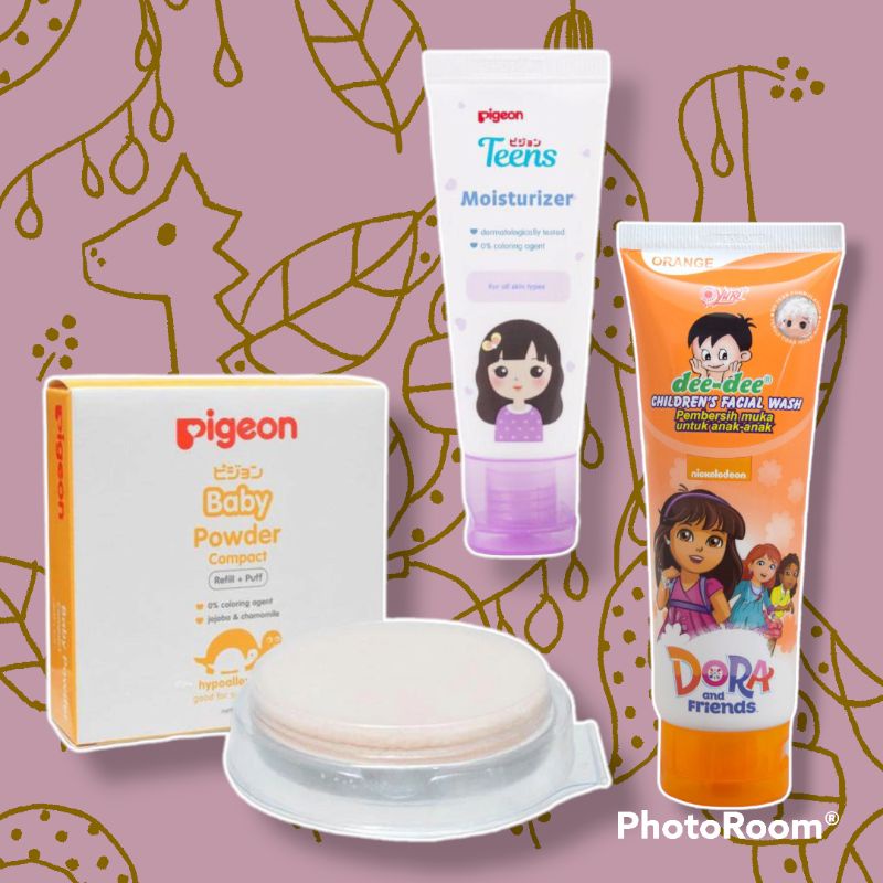 Pigeon Bedak Bayi Set Skincare Remaja Kosmetik Anak