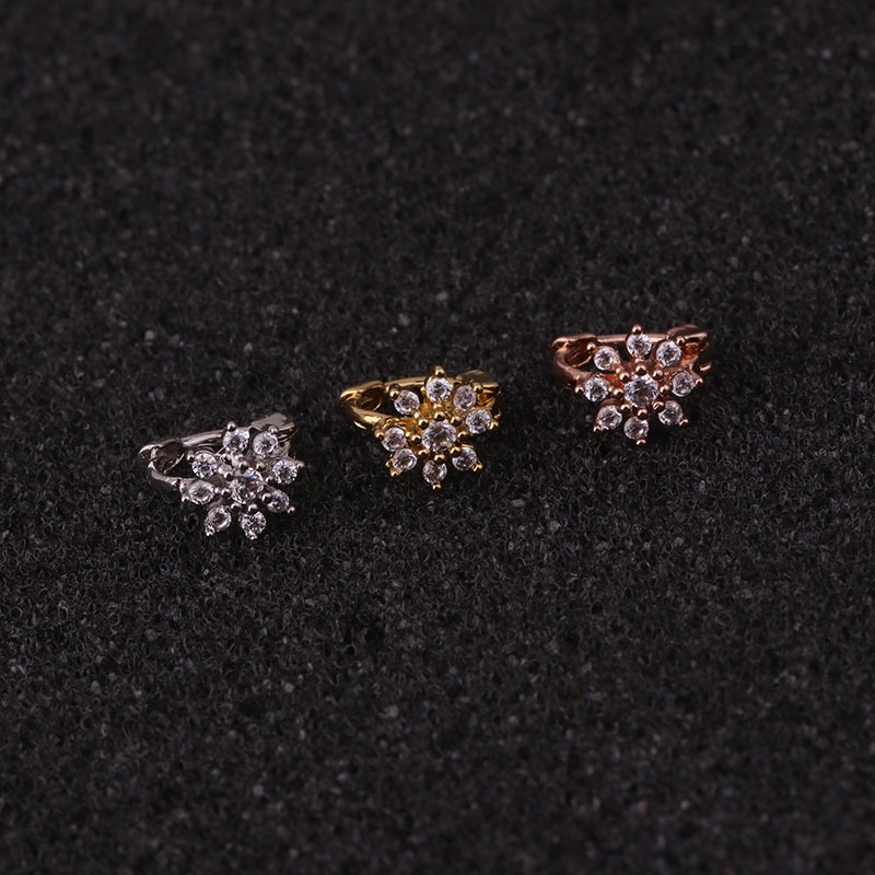 1 Pcs Korean Style Simple Creative Miniature Flower Shape Earring for Friend Birthday Gift