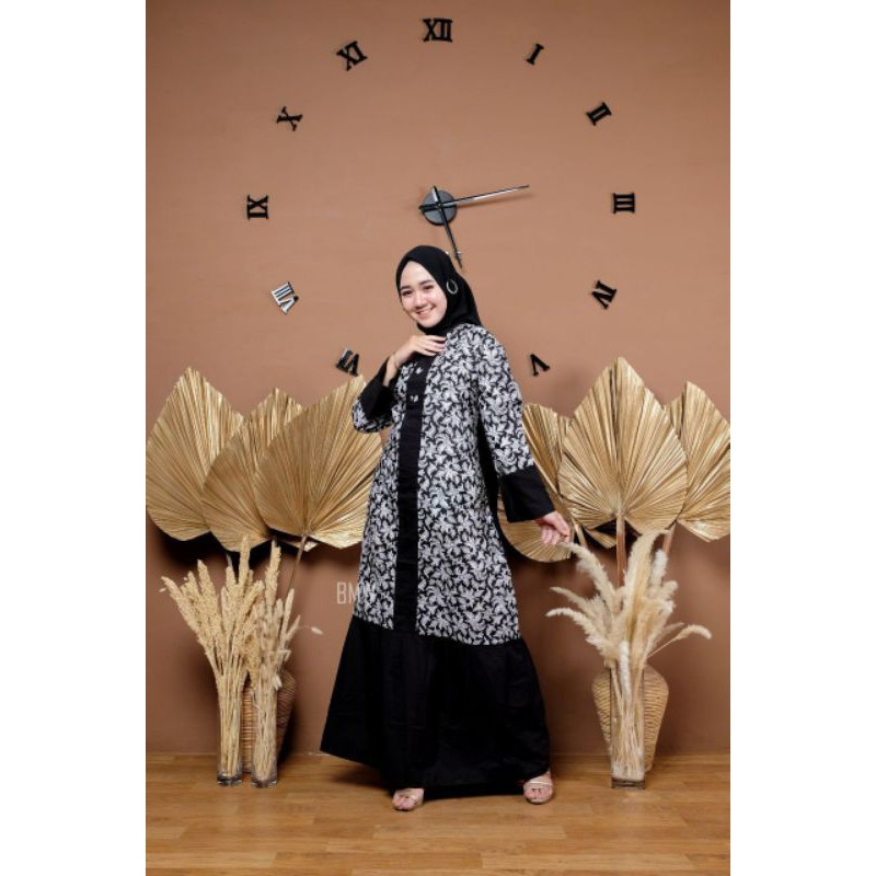 GAMIS BATIK KOMBINASI KATUN POLOS EXLUSIVE BOUTIQUE