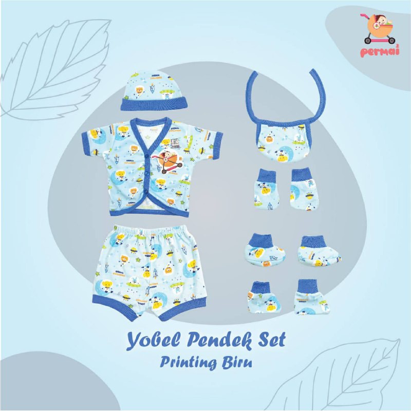 VINATA-SETELAN BAYI SET YOBEL PENDEK PRINTING-SETELAN BAYI COWOK SET TERMURAH