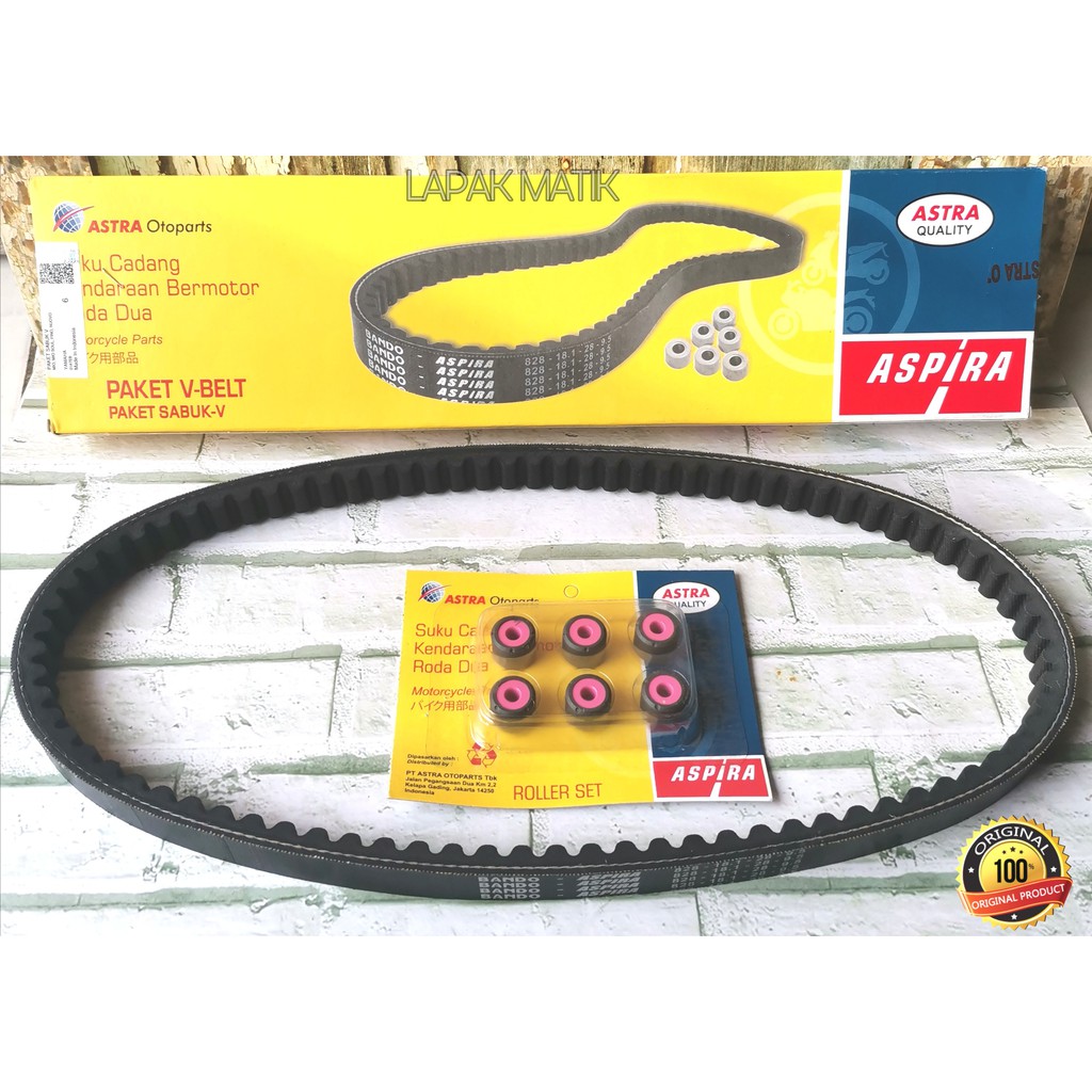 Vanbelt set assy Loler MIO,SOUL,FINO,NOUVO ORISINIL ASPIRA
