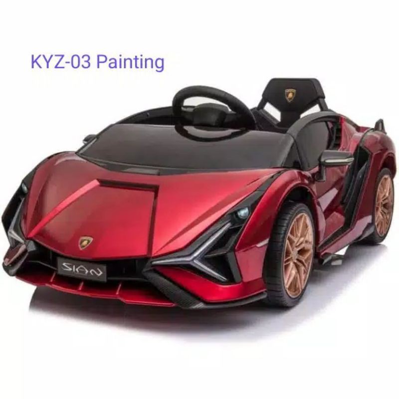 MOBIL AKI SIAN KYZ 03 AKI 12VOLT CAT PAITING BAN KARET JOK KULIT~MAINAN MOBIL AKI