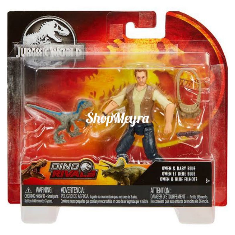 Jurassic World Dino Rivals Owen and Baby Blue