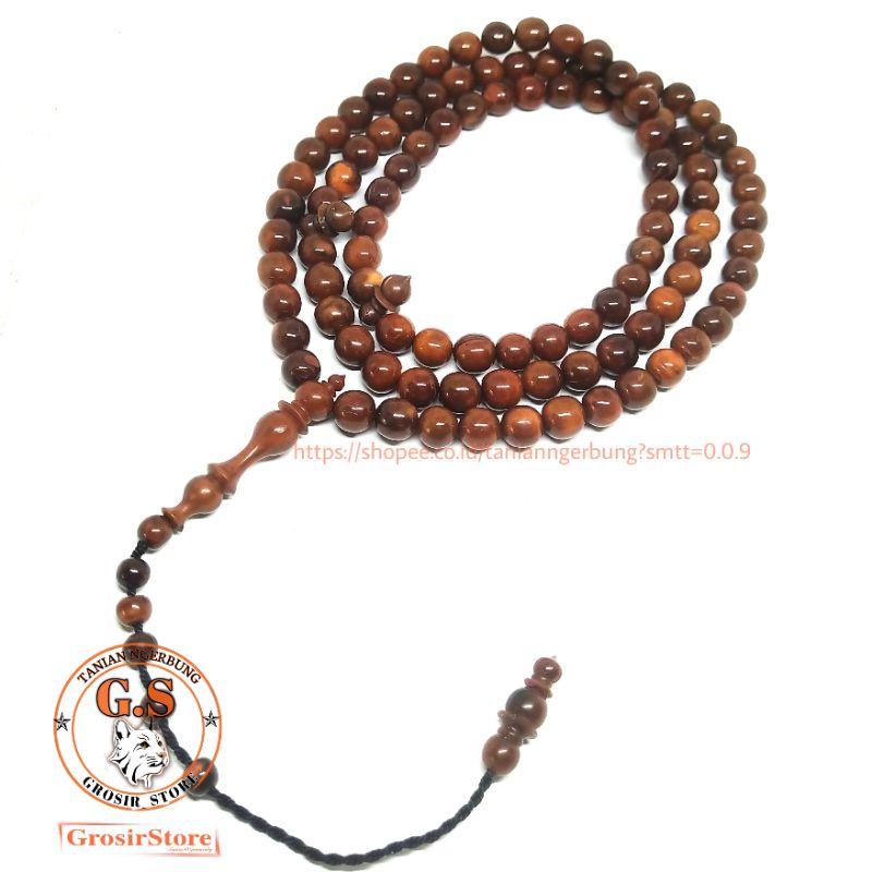 Tasbih Kayu Kokka Bulat Ukuran 8mm Kualitas Original