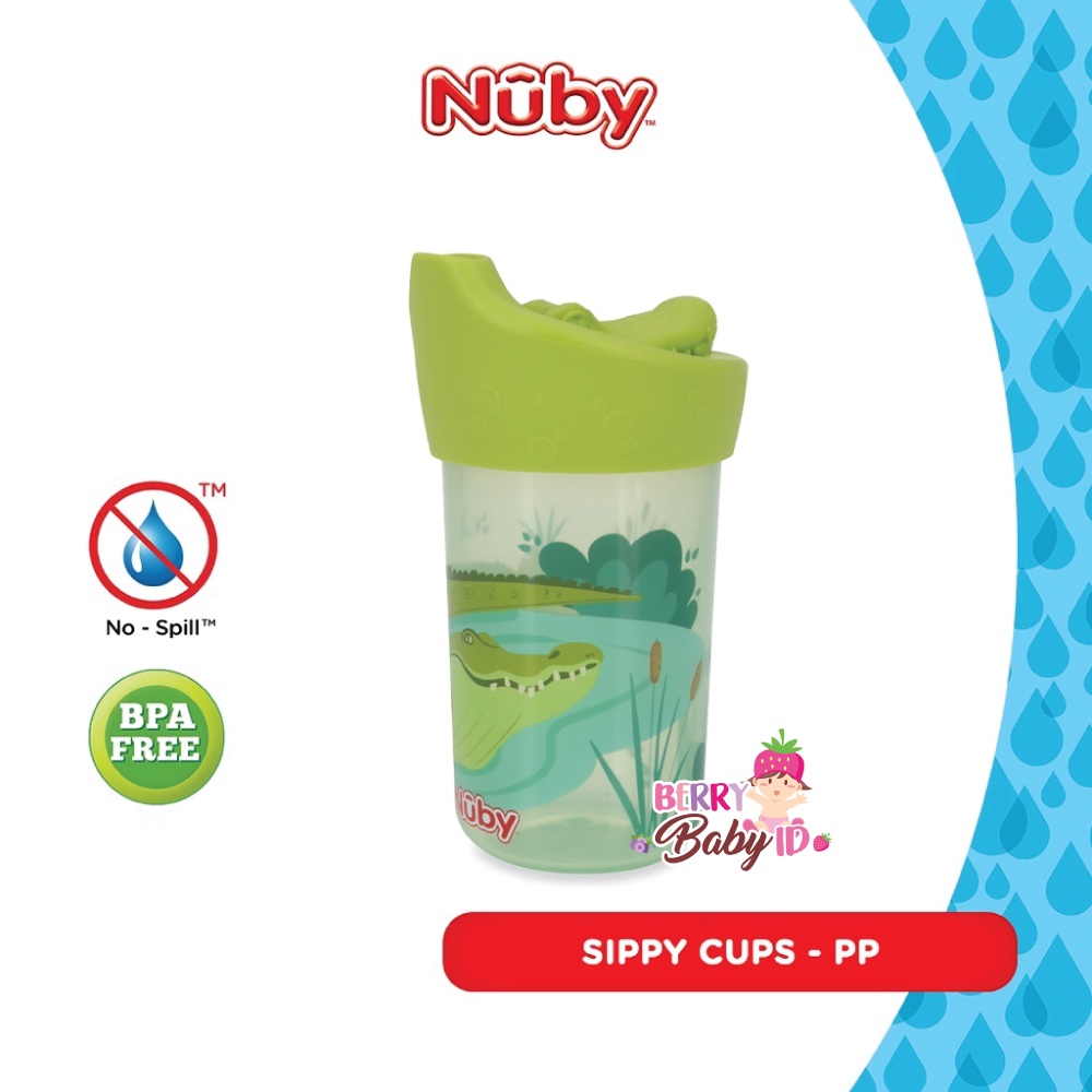 Nuby 3D Character Sippy Spout Cup Soft Silicone Gelas Minum Bayi Anak Berry Mart