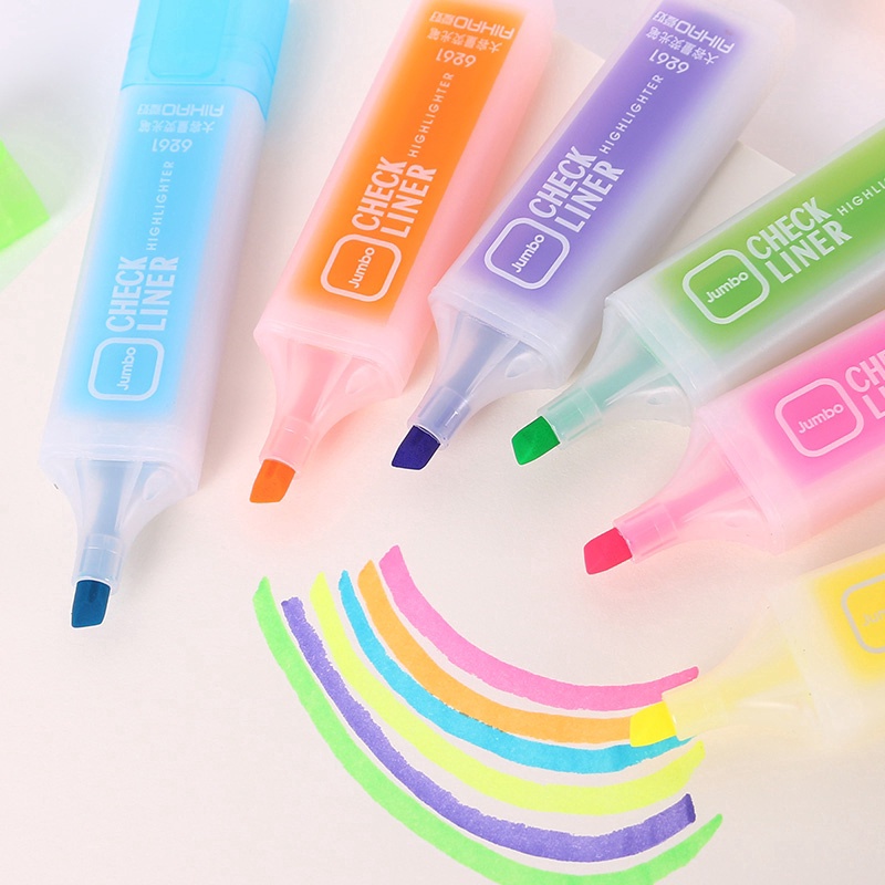 Highlighters Paragraph Candy Color Large Capacity Neon Pen Marker Pen Office School Students