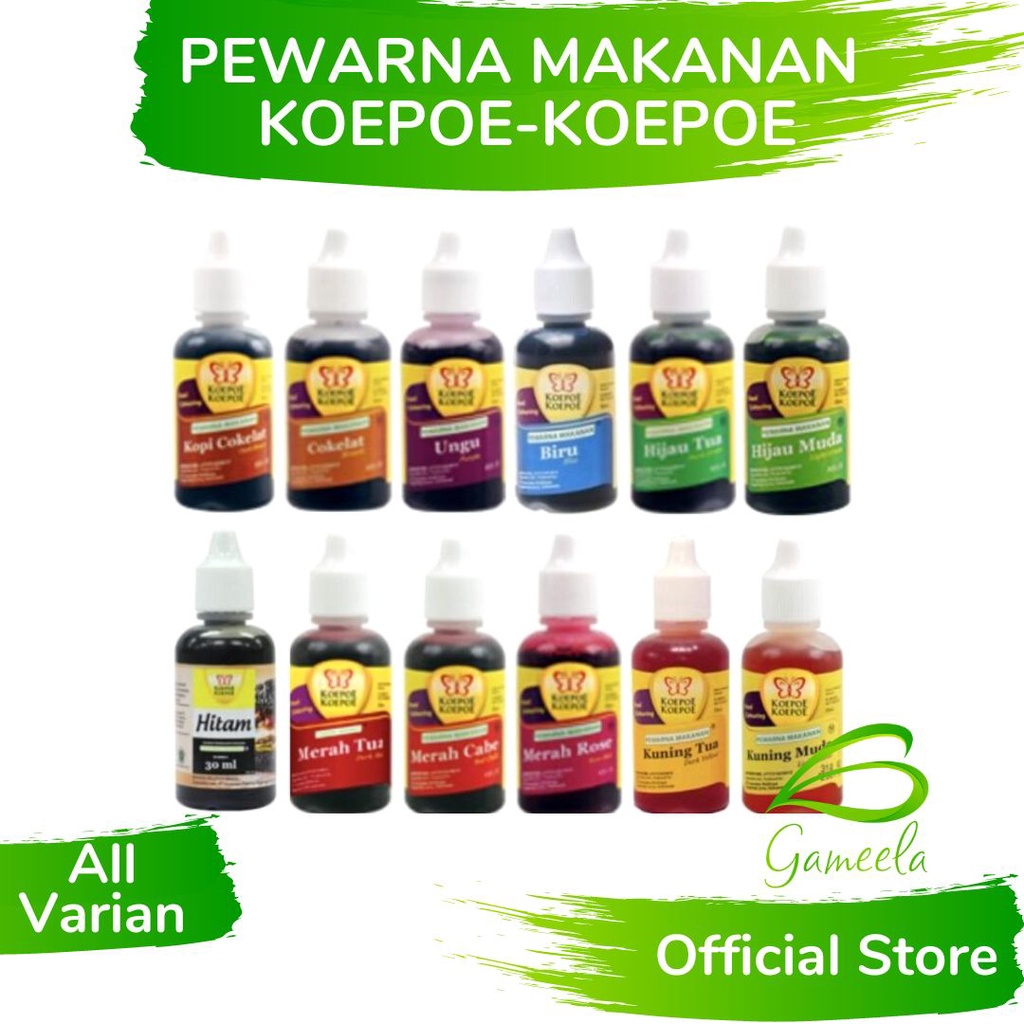 

Gameela Pewarna Makanan Koepoe - Koepoe 30 Ml All Varian