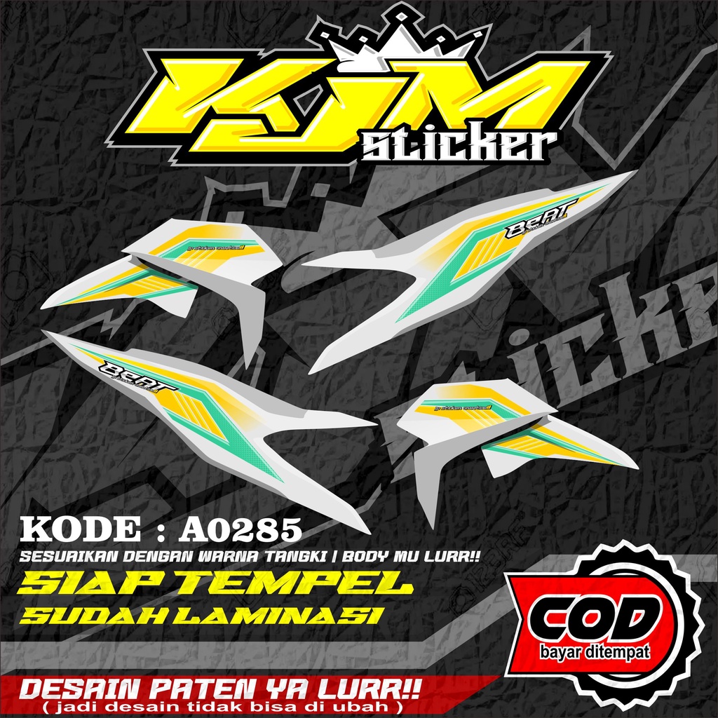Jual Striping Motor Beat Variasi - Stiker Honda Beat (BONUS LAMINASI