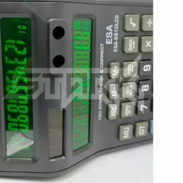 

オ Kalkulator 2 layar Kalkulator Esa 12 Digits LCS LED Black Light Baru
