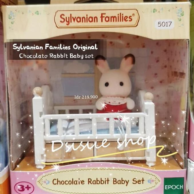 sylvanian families chocolate rabbit baby set