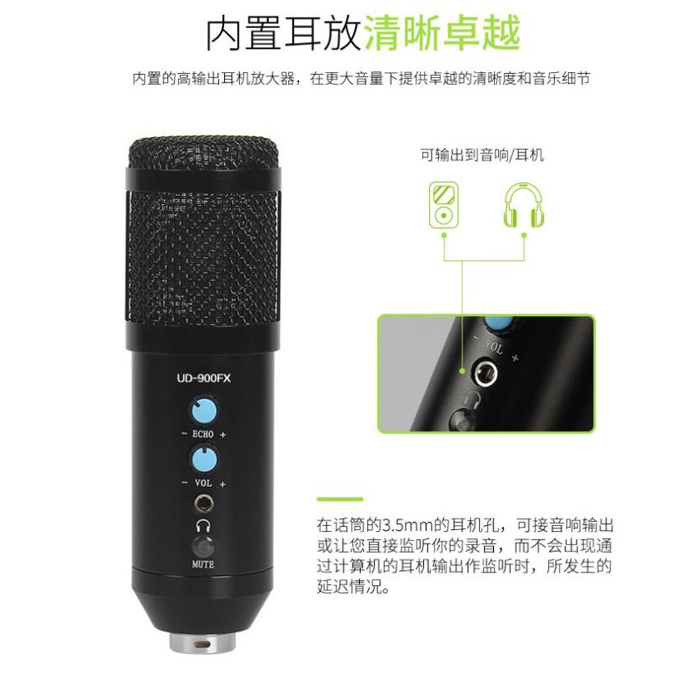 Condenser Microphones mic smule podcast with Stand USB Koneksi