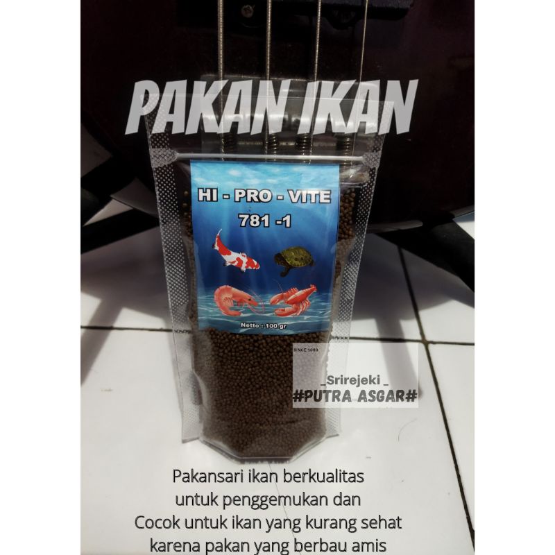 pakan ikan /hi provit /hi pro-vite 781-1/pakan kurakura/pakan koki/pakan lele /pakan nila /pakan koi