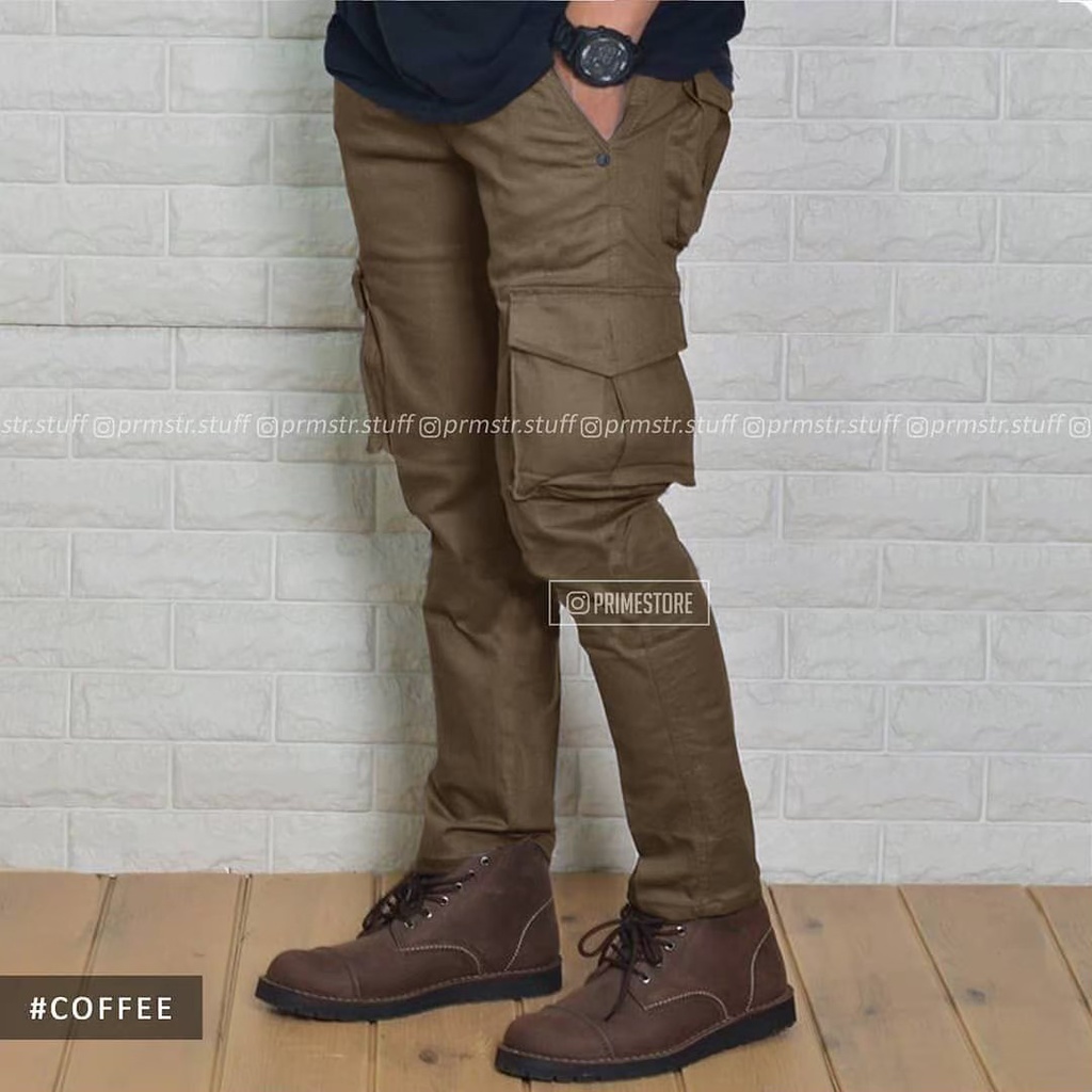 Celana Cargo Panjang Pria Bahan Kanvas Ukuran Big Size 36-42