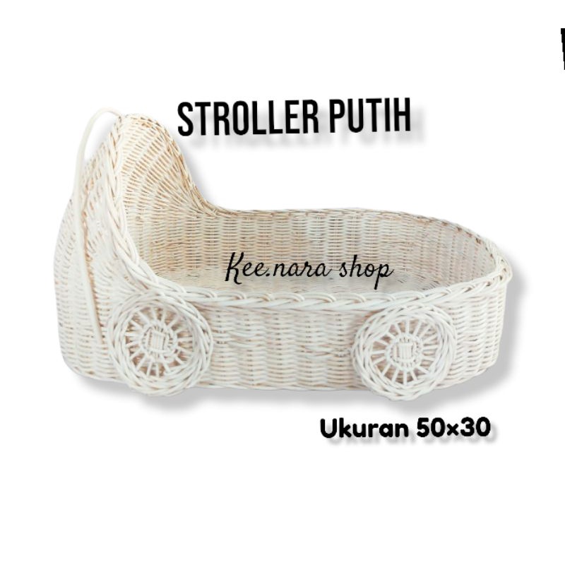 keranjang bayi rotan stroler / keranjang aqiqoh bayi / stroller rotan
