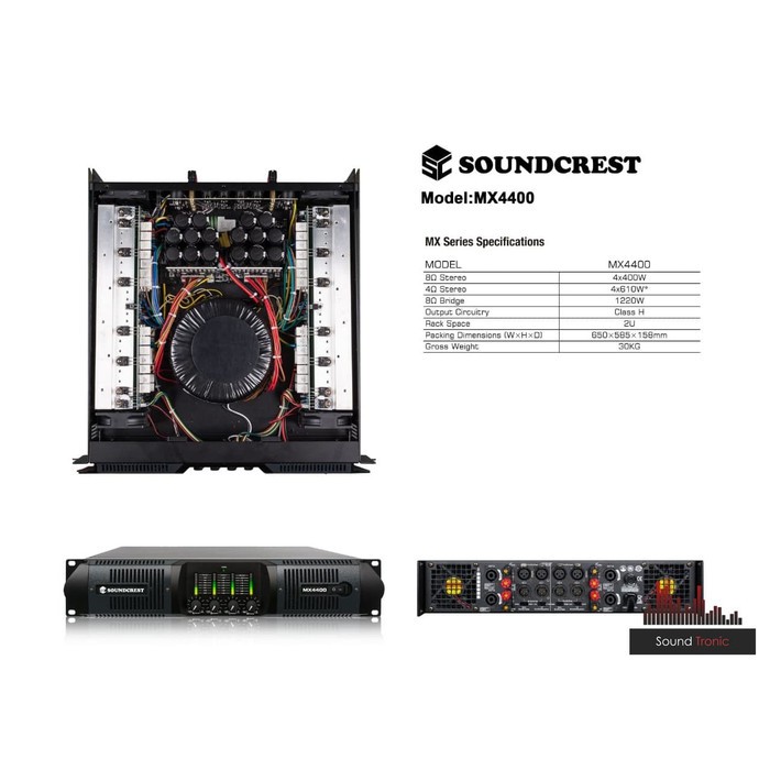 Power Amplifier SOUNDCREST MX 4400 4x400W