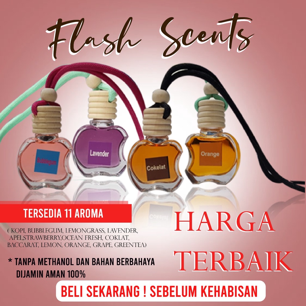 Parfum Pengharum Mobil dan Ruangan Vleo Botol Apel Gantung Kopi Bali/Pewangi Ruangan Mobil Vleo Scents COD