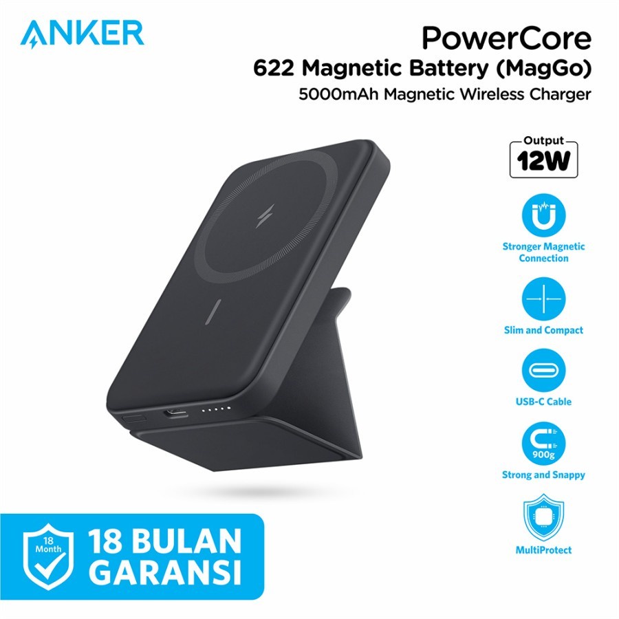 Anker Wireless PowerCore 622 Magnetic 5.000 mAh 12W - MagGo - SKU : A1611