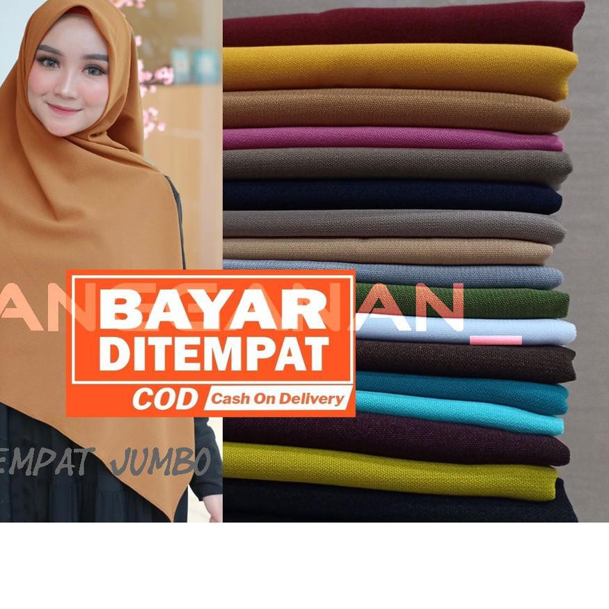 DSK Jilbab Segiempat Jumbo Syari Wolfis Premium .