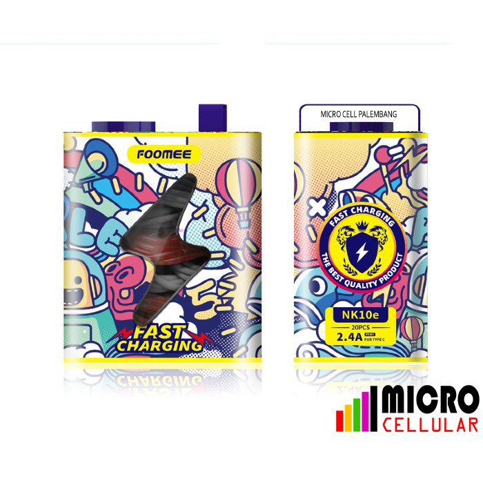 Kabel Data FOOMEE NK10E 2.4A 1 Meter Kaleng (Type C) ORIGINAL - Garansi Resmi 1 Tahun