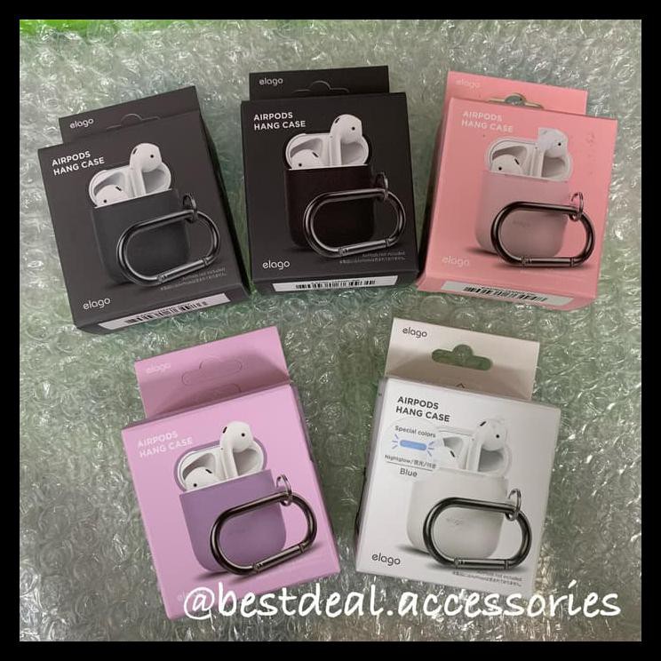 Elago Apple Airpods Hang Case - Silicon Airpod Original Promo Price - Ungu OBRAL