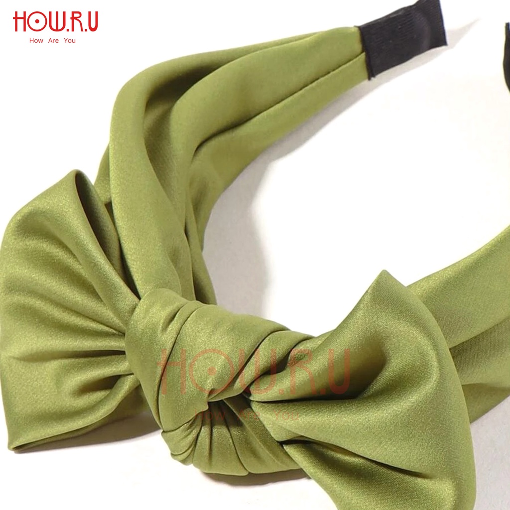 HOW.R.U | Bando Pita Korea Satin Seri Warna Polos