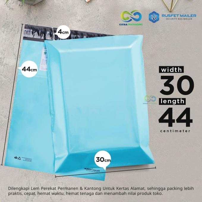 

POLYMAILER BABY BLUE BIRU 30CM X 44CM - AMPLOP PACKING ONLINE SHOP - BABY BLUE, 30 X 44 bisa cod