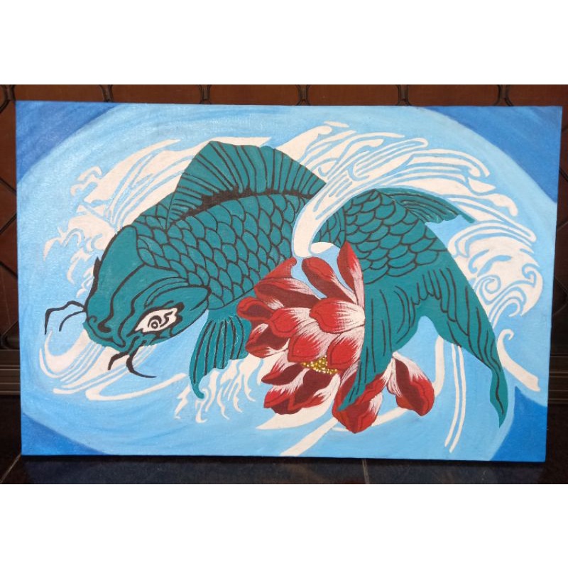 Lukisan kanvas ikan 005