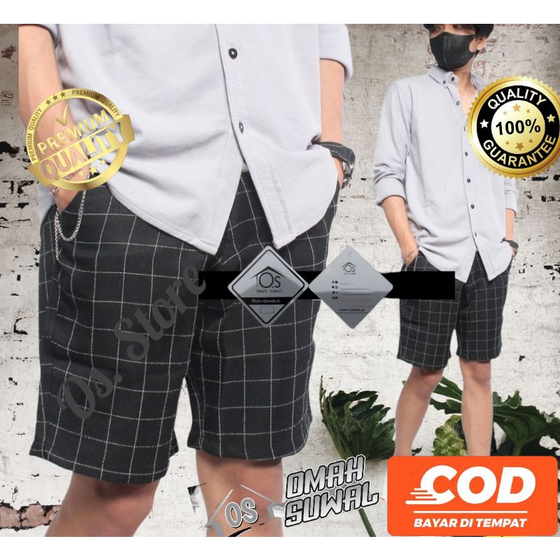 CELANA PENDEK PRIA TARTAN CELANA PENDEK TARTAN DEWASA