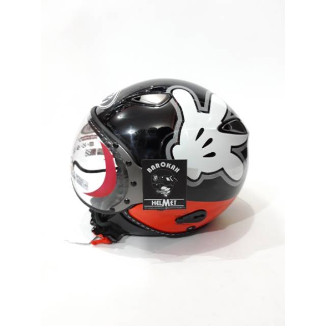 Helm Kyt Elsico motif mickey hand black/red