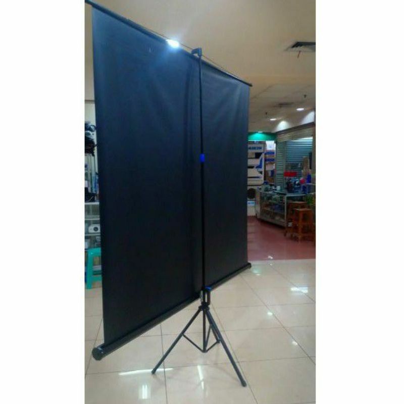 layar tripod proyektor 100 inch | screen tripod standing 100inch