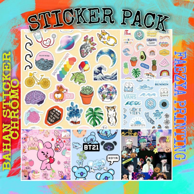 Sticker Pack Chromo Sticker Pack Murah Stiker Pack Custom