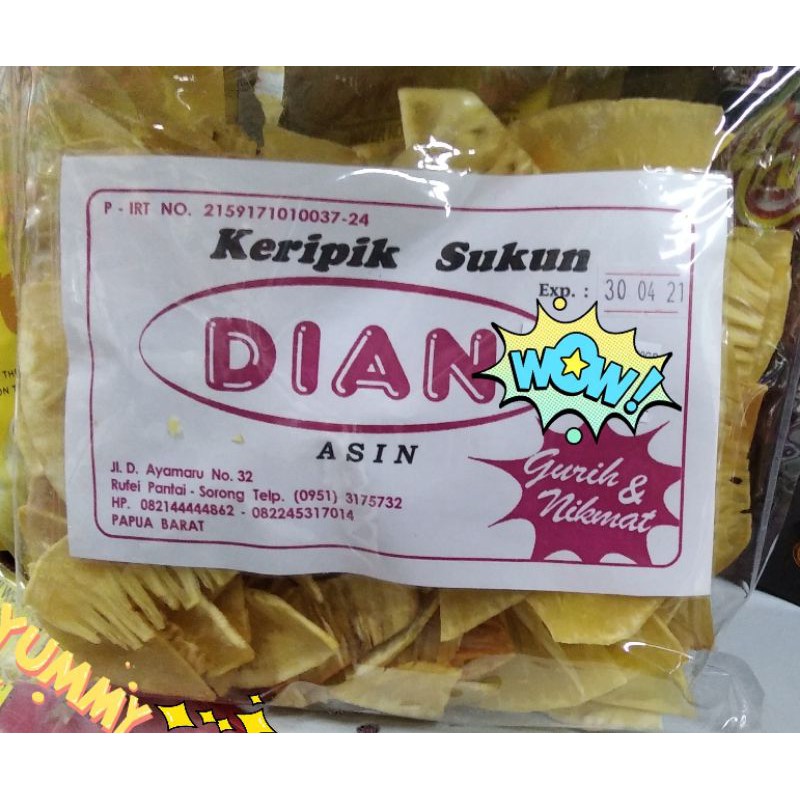 

Keripik Sukun Asin Papua Dian 250gr