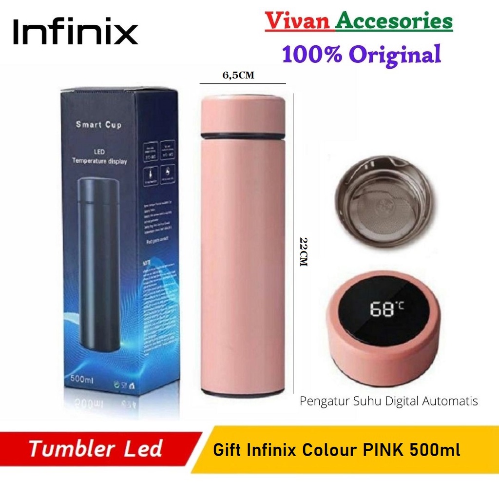 TUMBLER LED Termos Thermos Suhu Temperatur Botol Minum Air Panas 500ML