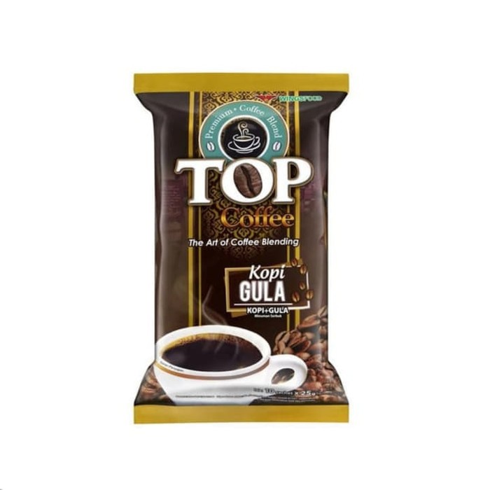 

TOP coffee kopi + gula isi bag10sachet X 25g