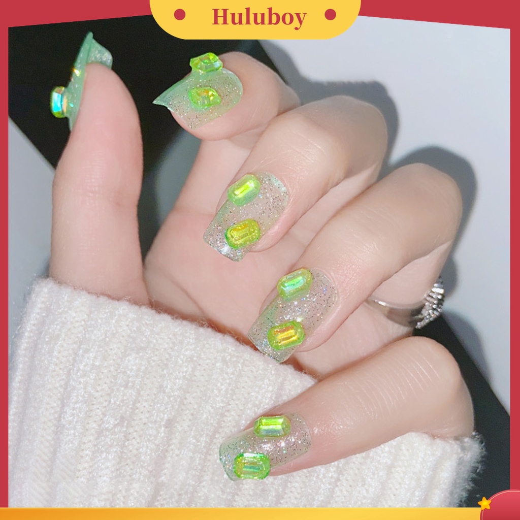 Huluboy Huluboy♡ Perhiasan Dekorasi Kuku Bahan Resin Warna Terang Tahan Air Untuk Manicure