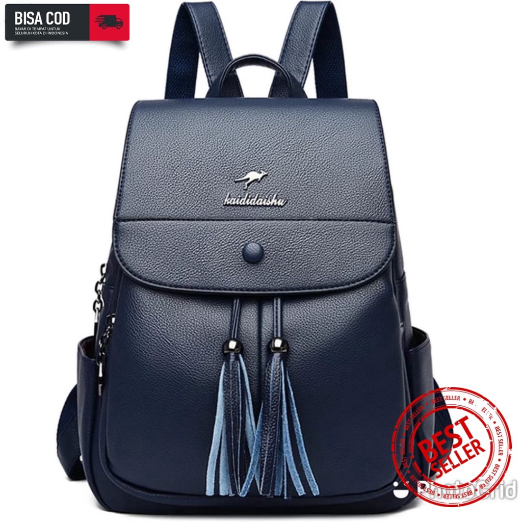 Tas Wanita Ransel/Gendong Batam Import Kerja / Sekolah Semi Kulit8799