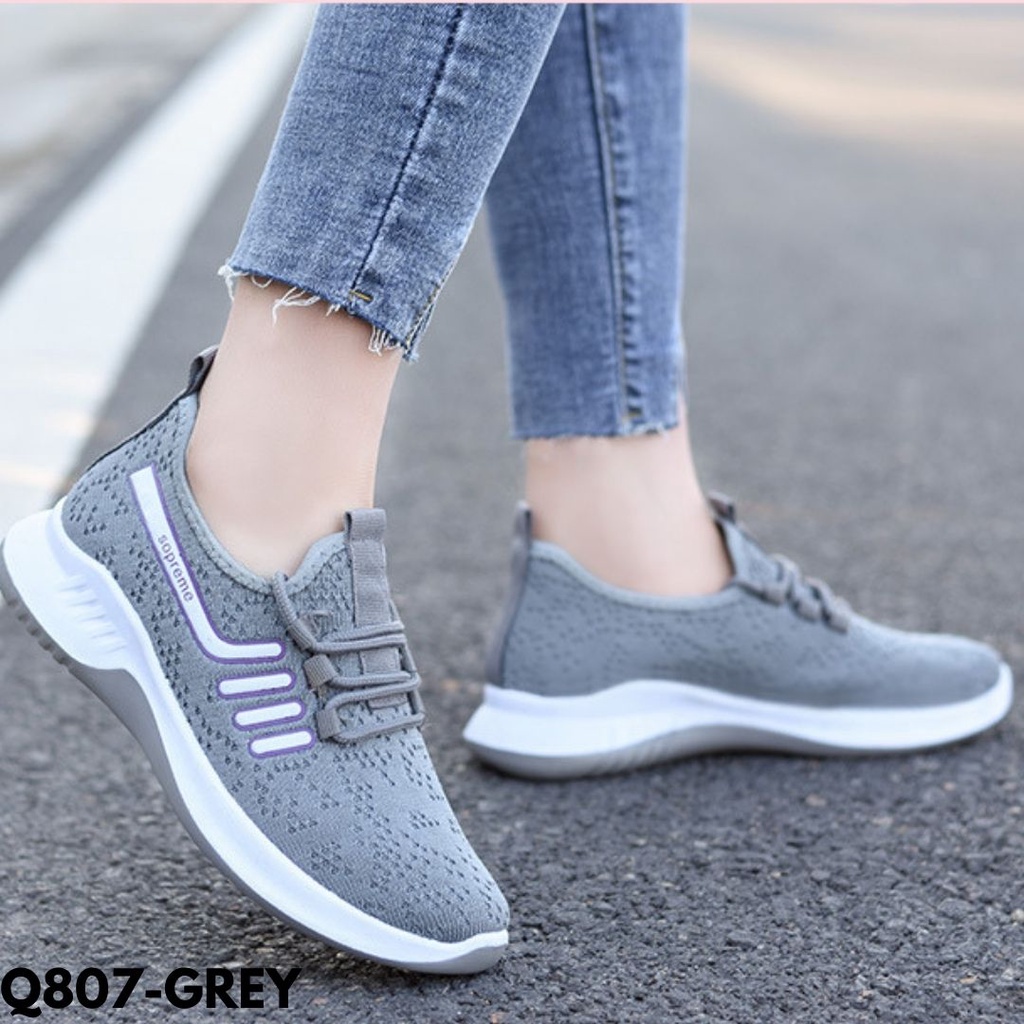 SEPATU SNEAKERS WANITA IMPORT OLAHRAGA KANVAS LEMBUT BREATHABLE KEKINIAN Q807