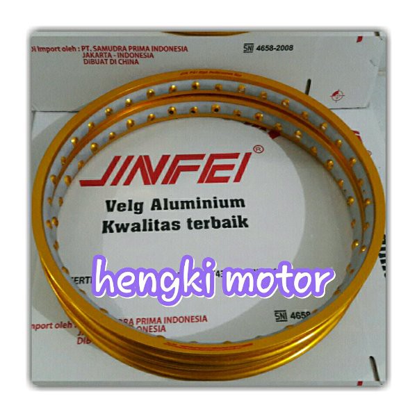 TERLARISS     velg jinfei two tone warna kuning uk 140x17 dan 120x17 Termurah