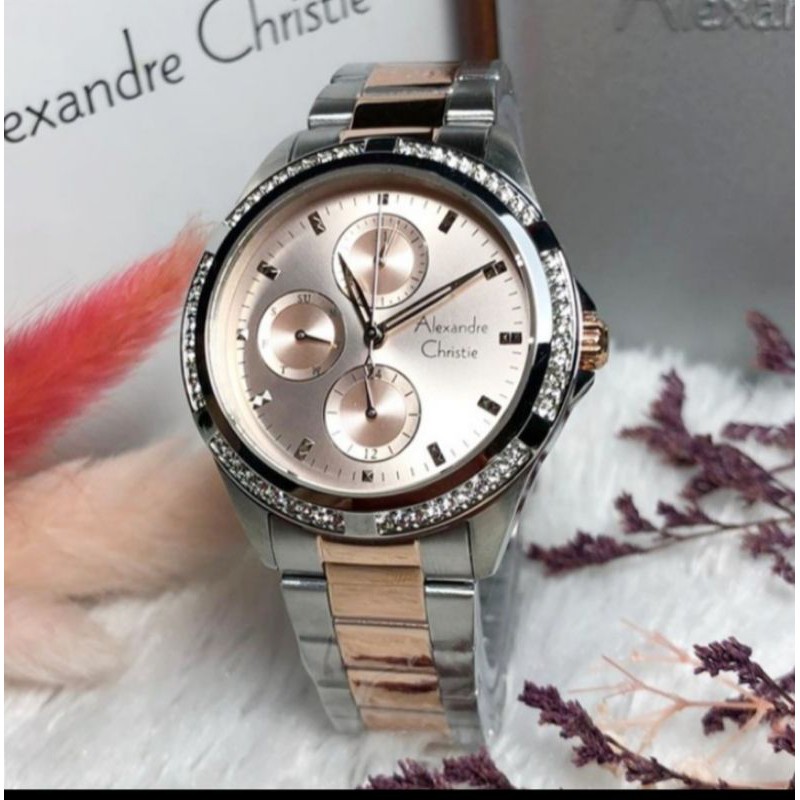 jam tangan wanita AC 2902 rose gold