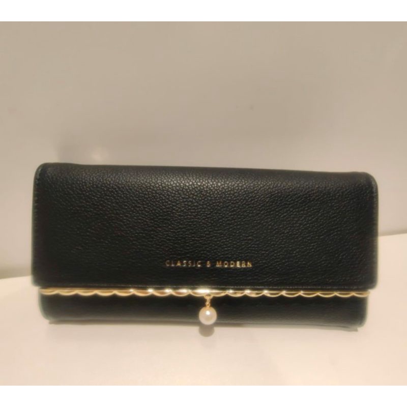 Miniso Women's Long Crossbody Bag with Imitation Pearl