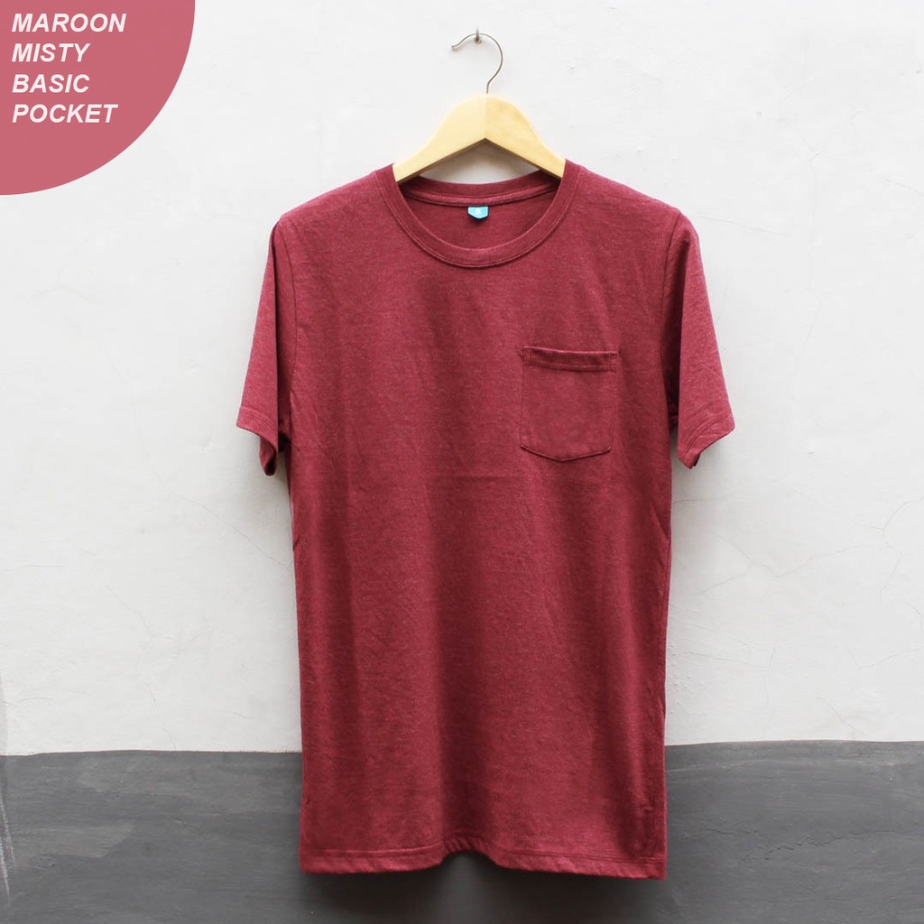 Kaos Pocket Pria – Maroon Misty | Kaos Saku Pria – Maroon Misty