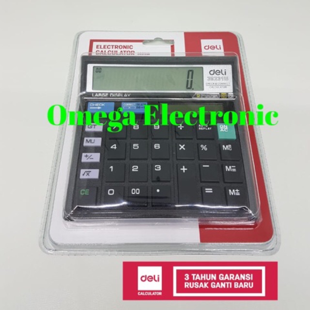 Deli 39231 Calculator Check &amp; Correct Desktop Kalkulator Meja Office BUKAN CT-512 CT 512