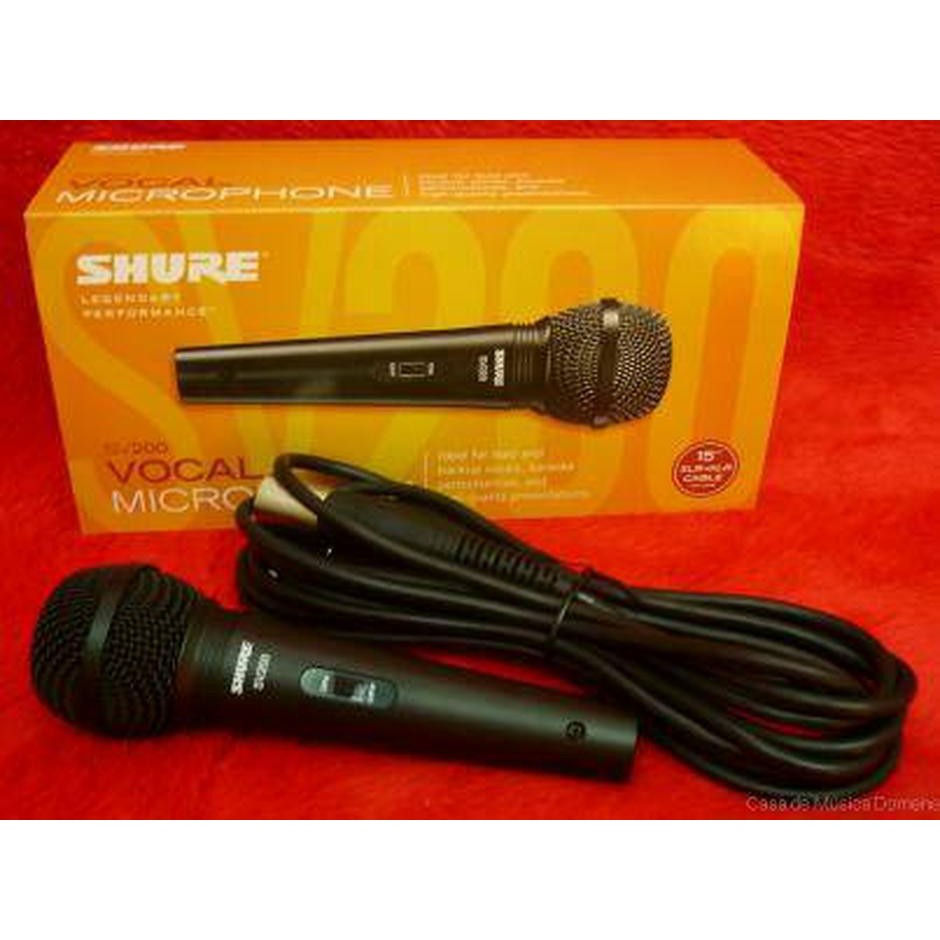 gitar bass murah berkualitas Mic Kabel Shure SV200 / SV 200 / SV-200 Original dan Bergaransi Murah