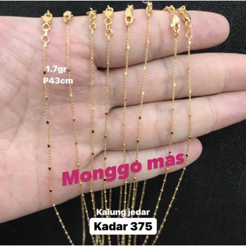 Kalung emas jedar - Kalung Emas Asli - Kalung mas -Perhiasan Emas -kadar 375-kalung emas stw