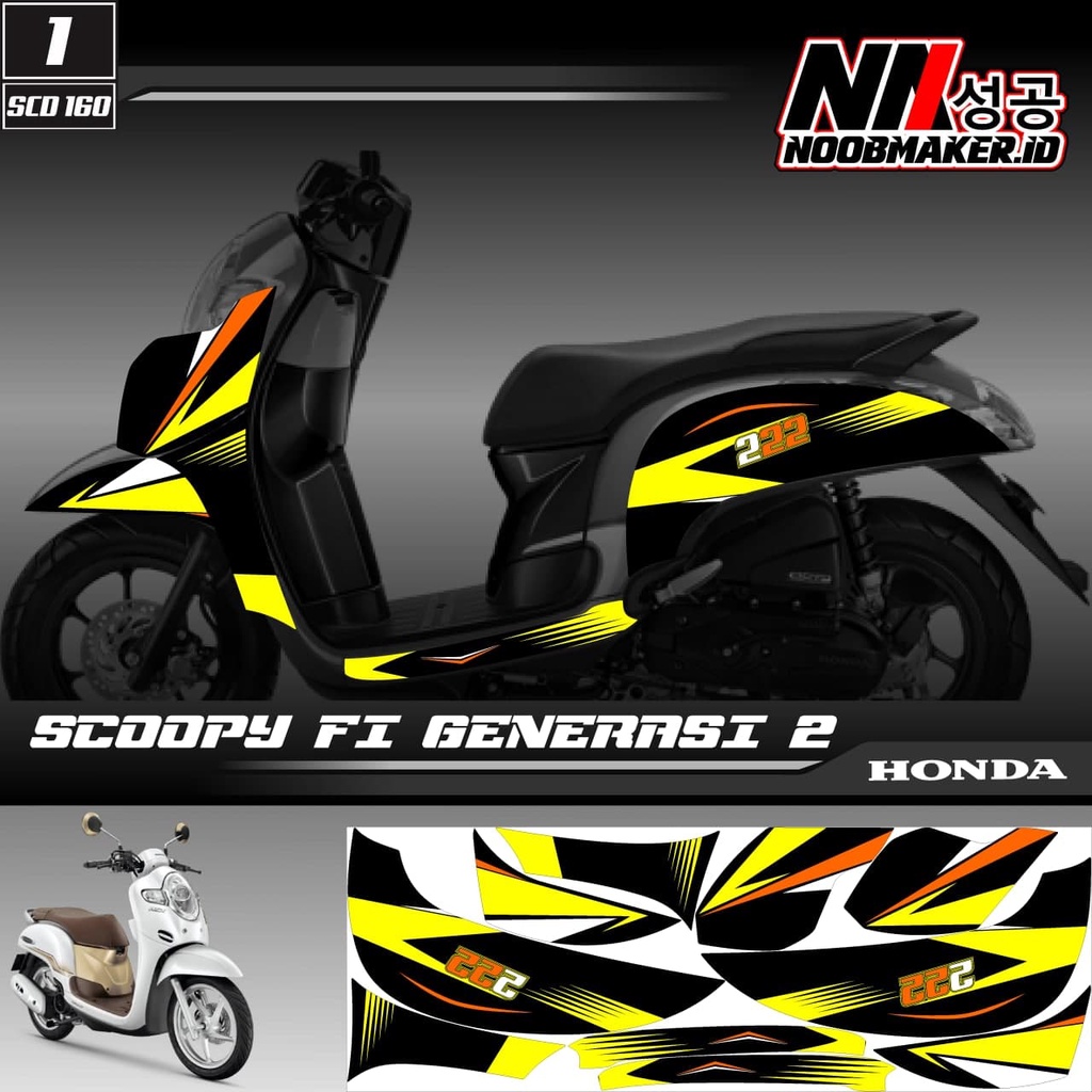 SCD 160 DECAL STICKER SCOOPY FI 2017 2018 2019 2020 SIMPEL