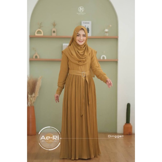 Gamis Ae-Ri by Nararya // gamis plisket lucu // pastan Aeri Nararya // gamis plisket terbaru