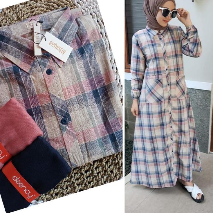 HARGA TERMURAAH.. DRESS GAMIS TRISET ATHAYAA TERBARU - Katun Triset Blouse Katun Premium Tunik Gamis